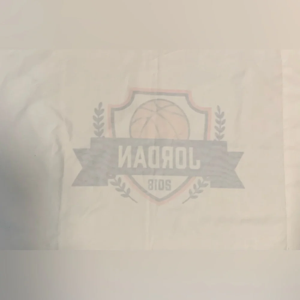 White Pillowcase with Jordan Basketball Crest